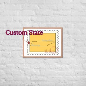 Custom Wall Art, Personalized Wall Art, Custom Framed Wall Art, Custom State Wall Art, Wedding Present, Housewarming Gift, Wall Decor Gift