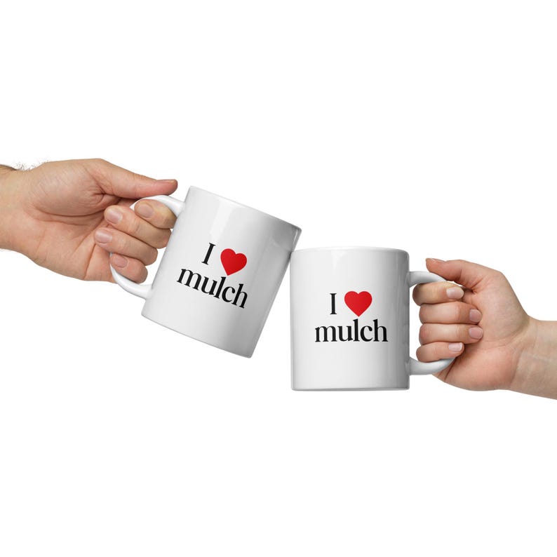 I HEART MULCH MUG, I love Mulch Mug, Claymation Mug, Gifts For Her, Halloween Gifts, Halloween Mug,