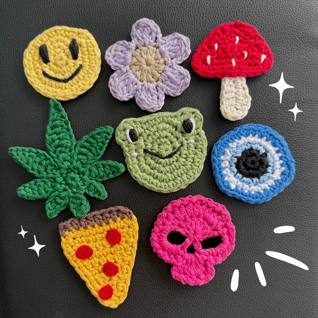 Whimsy Patch Ideas Whimsy Patches, Handmade Velcro Iron on Applique Crochet Patch - Etsy