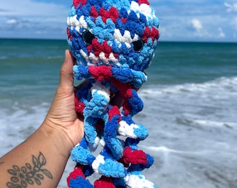 4th of July Inspired Jellyfish No-Sew Crochet Pattern, Easy Beginner Pattern, Step-by-Step PDF Download