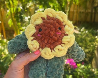 Flower Friend Crochet Pattern, Starter Crochet Pattern, Simple Amigurumi Flower, Craft Pattern Download