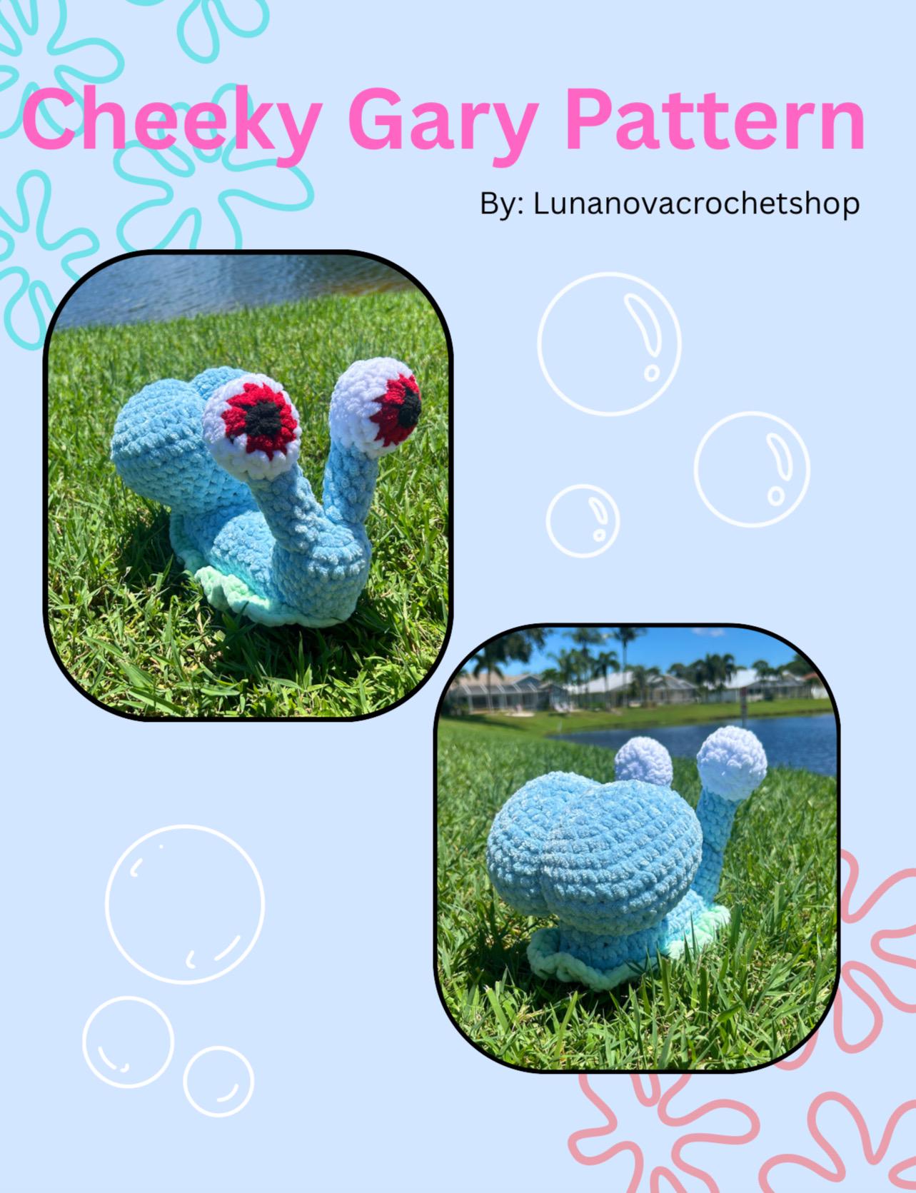 Crochet Gary Snail Pattern With Buttcheeks NO SHELL PDF Download - Etsy