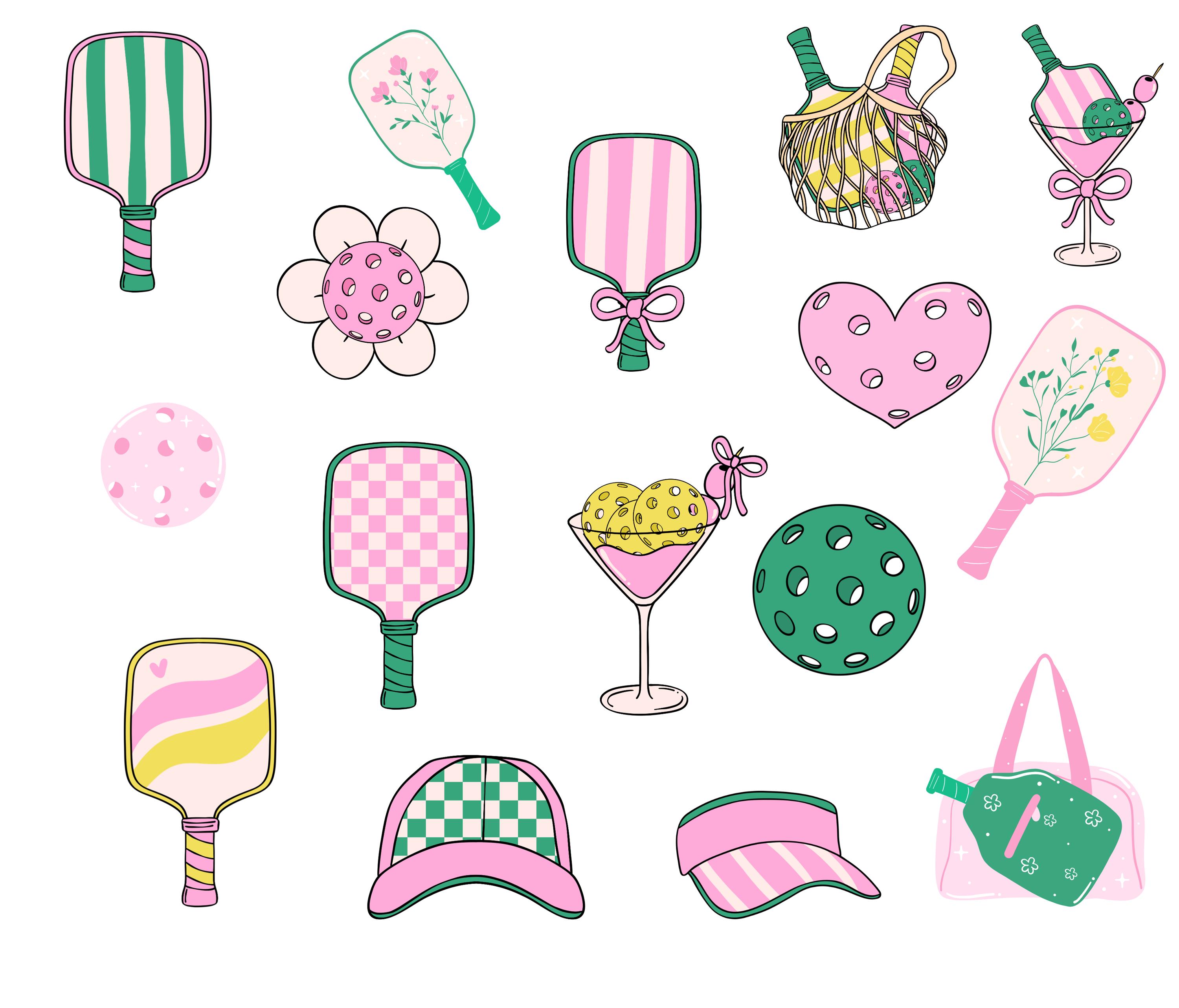15 Pickleball Clipart, Pickleball PNG, Sports Clipart, Pickleball Clip ...