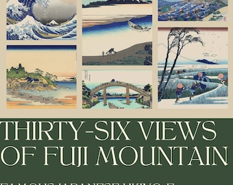 Berühmtes japanisches UkiYO- E - Sechsunddreißig Ansichten des Fuji-Berges von Katsushika Hokusai | Ultra-High-Definition-Digitaldruck