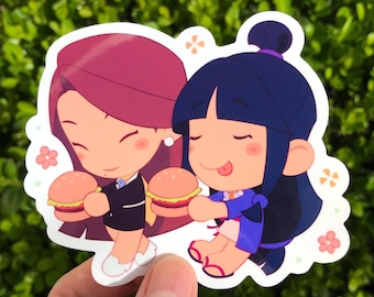 Ace Attorney Mia & Maya 3.5" Vinyl Sticker