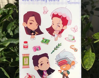 Ace Attorney Vinyl Sticker Sheet | AA3