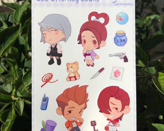 Ace Attorney Vinyl Sticker Sheet | AA2