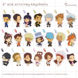 Llavero de Ace Attorney de 2 pulgadas