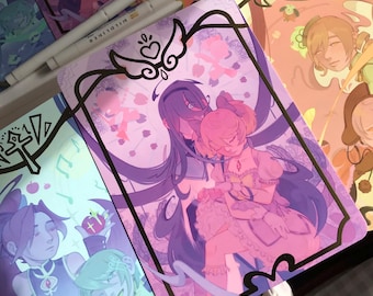 Madoka Magica Medium Prints 5x7" (Gold Foil)