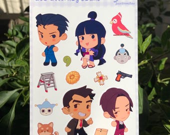 Ace Attorney Vinyl Sticker Sheet | AA1