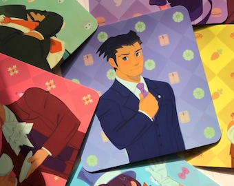 Ace Attorney Mini Square Prints 12cm