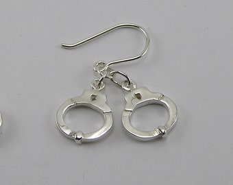 Sterling Silver Handcuff Earrings