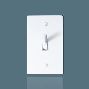 Single Gang White Toggle Switch Plate