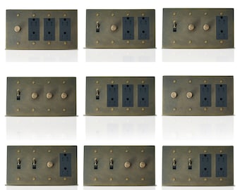 Unique Brass Switch Plates - Premium Light Switch Covers - Dimmer, Outlet, Toggle