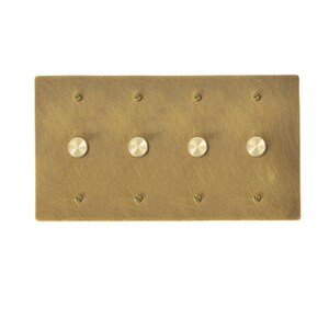 Handcrafted Aged Brass Dimmer Switch Plate - Elegant Vintage Finish