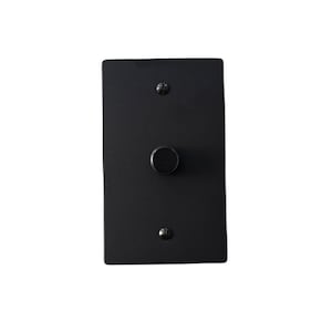 Black Brass Dimmer Switch Plate - Modern Vintage Light Switch Cover