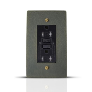 Antique Brass Single Gang Decorator Outlet | Decorative Wall Outlet