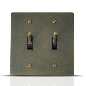 Antique Brass 2 gang Light Switch