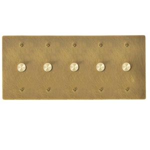 Rustic Dimmer Switch Plate - Aged Brass Finish for Classic Home Decor