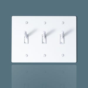 White Toggle Switch Plate