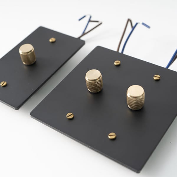 Black Brass Switch Plates - Unique Light Covers + Dimmer, Outlet, Toggle