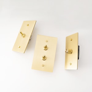 Brass Light Switches - Rotary Dimmer, Toggle