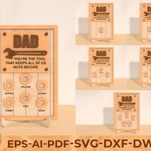 Personalizado Você é a ferramenta que mantém todos nós loucos Sinal seguro SVG, presentes para o dia dos pais svg, arquivos svg Glowforge