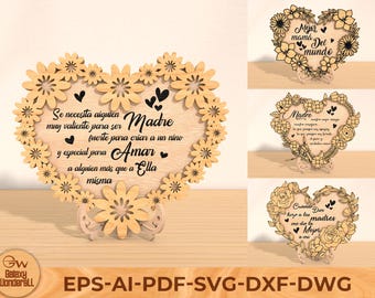 Dia de las Madres SVG Bundle: Mother's Day Laser Cut File