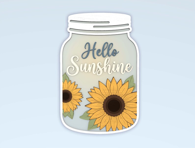 Summer Mason Jar Sign Bundle Svg, Door Hanger SVG, Glowforge Laser Cut ...