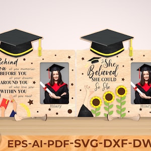 Personalized graduation svg, Graduation Photo frame svg, Personalized Graduation Gift, Graduate Gift File, Glowforge Laser cut files