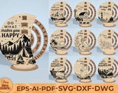 Perpetual Calendar SVG, Wooden Desk Calendar Laser Cut File, Engraved Date Wheel, Glowforge SVG, Wood Sign Decor, DIY Calendar Design