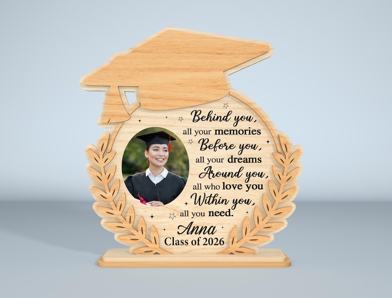 Personalized Graduation Wooden Plaque Laser Cut File, Class of 2026 ...