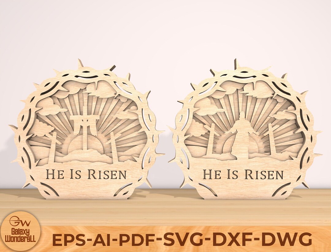 3D Easter Risen Scene SVG: Multilayer Laser Cut File (digital Download ...