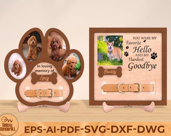Personalized Pet Memorial Sign SVG: Dog Loss Gift, Laser Cut File
