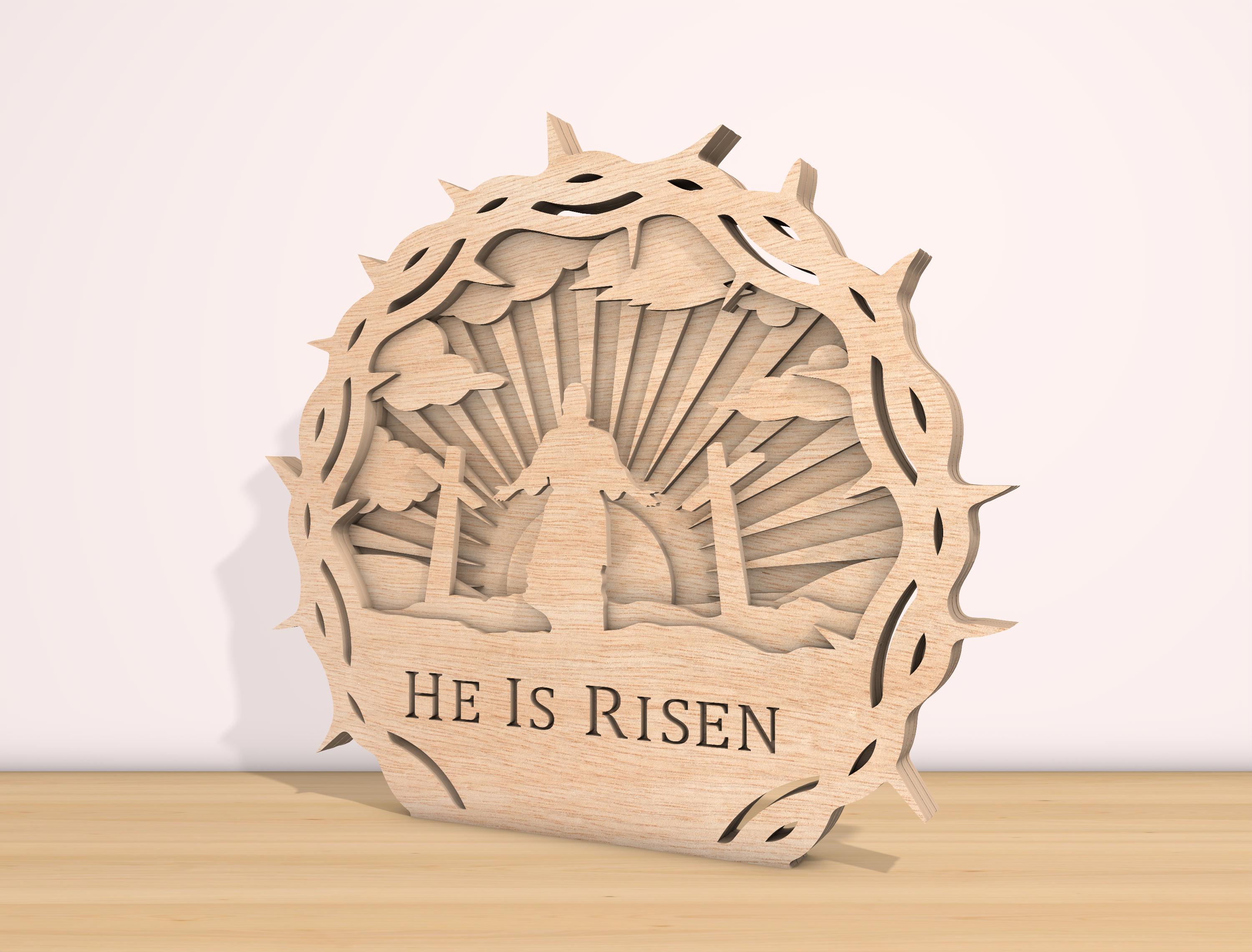 3D Easter Risen Scene SVG: Multilayer Laser Cut File (digital Download ...