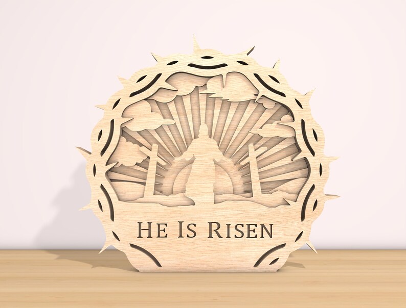 3D Easter Risen Scene SVG: Multilayer Laser Cut File (digital Download ...