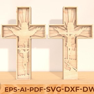 Paquete de Svg multicapas de Él ha resucitado, Cruz de la historia de Pascua de Jesús con múltiples capas, Cruz de Pascua Svg, Arte de pared de la Pasión de Cristo, Archivo svg de Glowforge