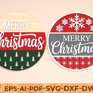 Merry Christmas Door Hanger SVG ,Christmas Welcome Sign Svg , Laser Cut Files , Christmas Tree Svg , Glowforge Files - Cricut files svg