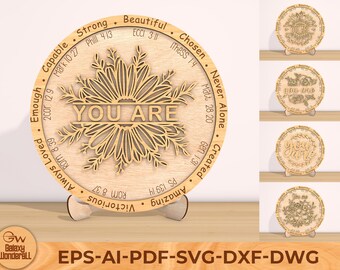 Kristna blommönster, blommig Jesus kristen svg-paket, tro och blommor, kristen lasersvg, blommig trossvg, Glowforge klippfilsvg
