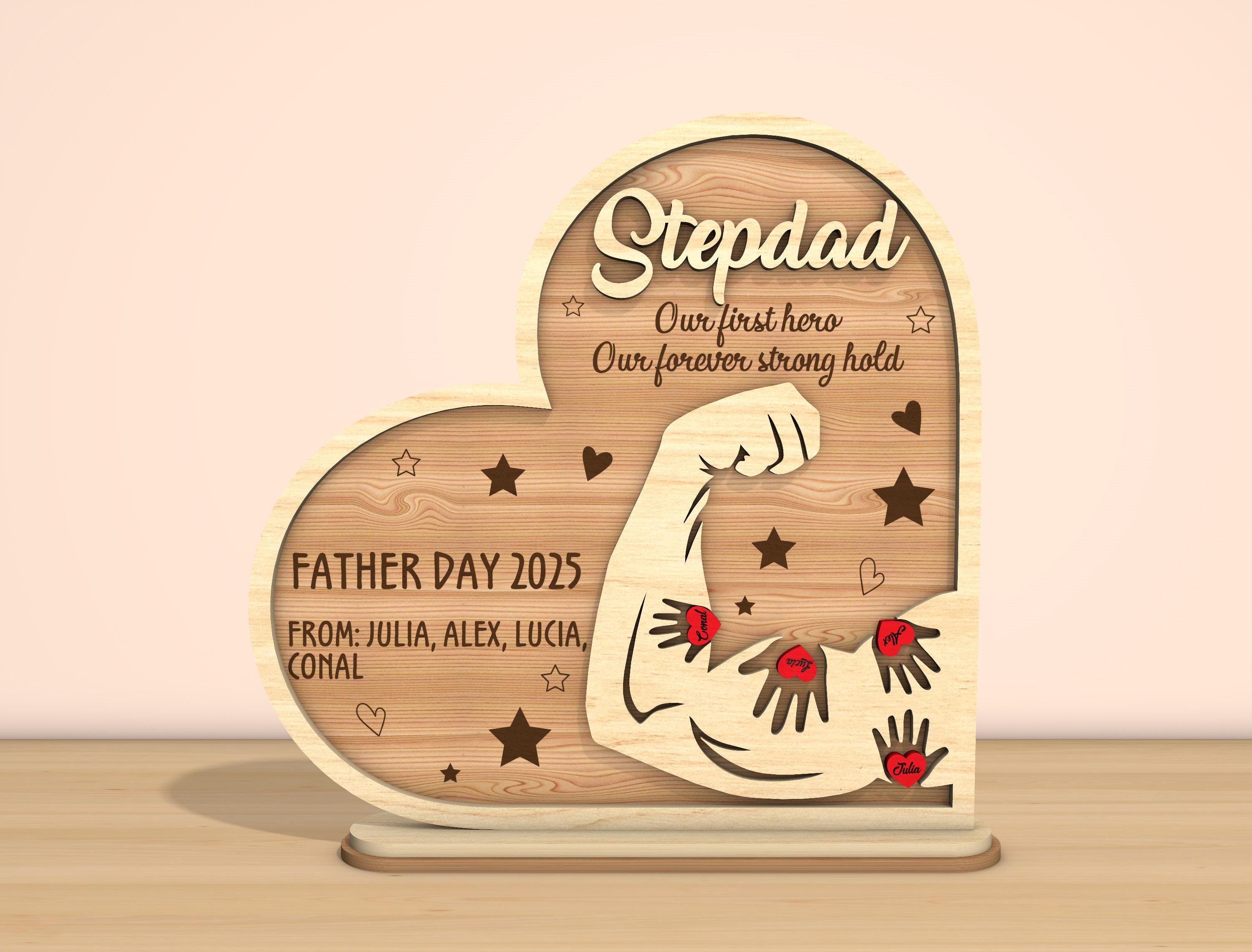 Father's Day Fist Bump Sign: Personalized Dad Gift SVG (digital