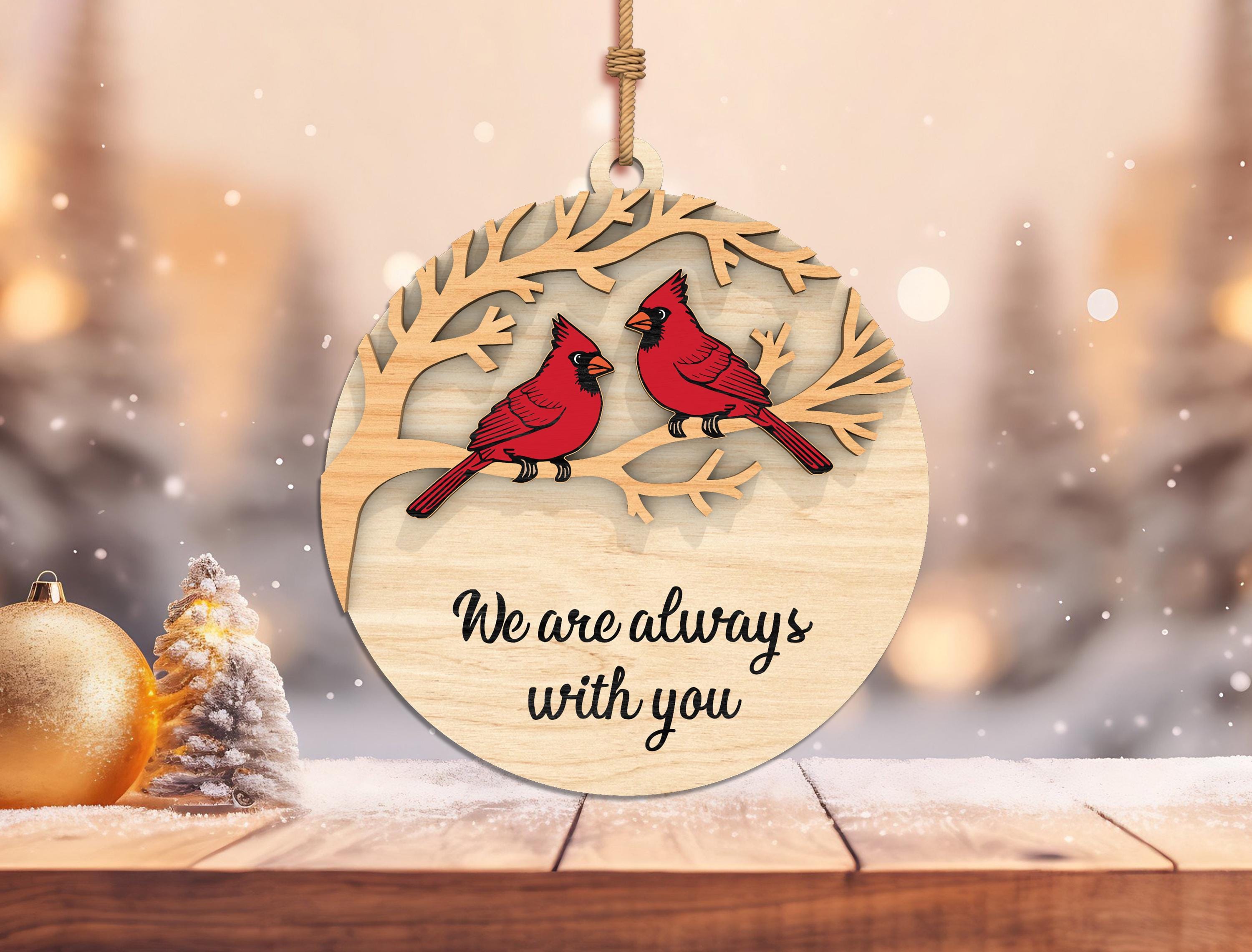 Hallmark Ornamento Natalizio Memoriale Cardinale – Colomba E Cuore Blu – Messaggio 'Nothing Loved Is Ever Lost' – Regalo Di Lutto - 3