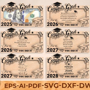 Graduation Money Holder SVG Bundle: Class of 2025 Gift (Digital File)