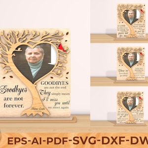Cartello commemorativo personalizzato per papà in formato SVG, targa commemorativa in formato SVG, file di taglio laser per regalo commemorativo, regalo di ricordo, targa commemorativa