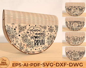 Houten koppeling Svg, houten tas, handtas handtas, lasergesneden tas Svg, bestanden voor gravure, lasergesneden CNC, laser houten portemonnee, INSTANT DOWNLOAD