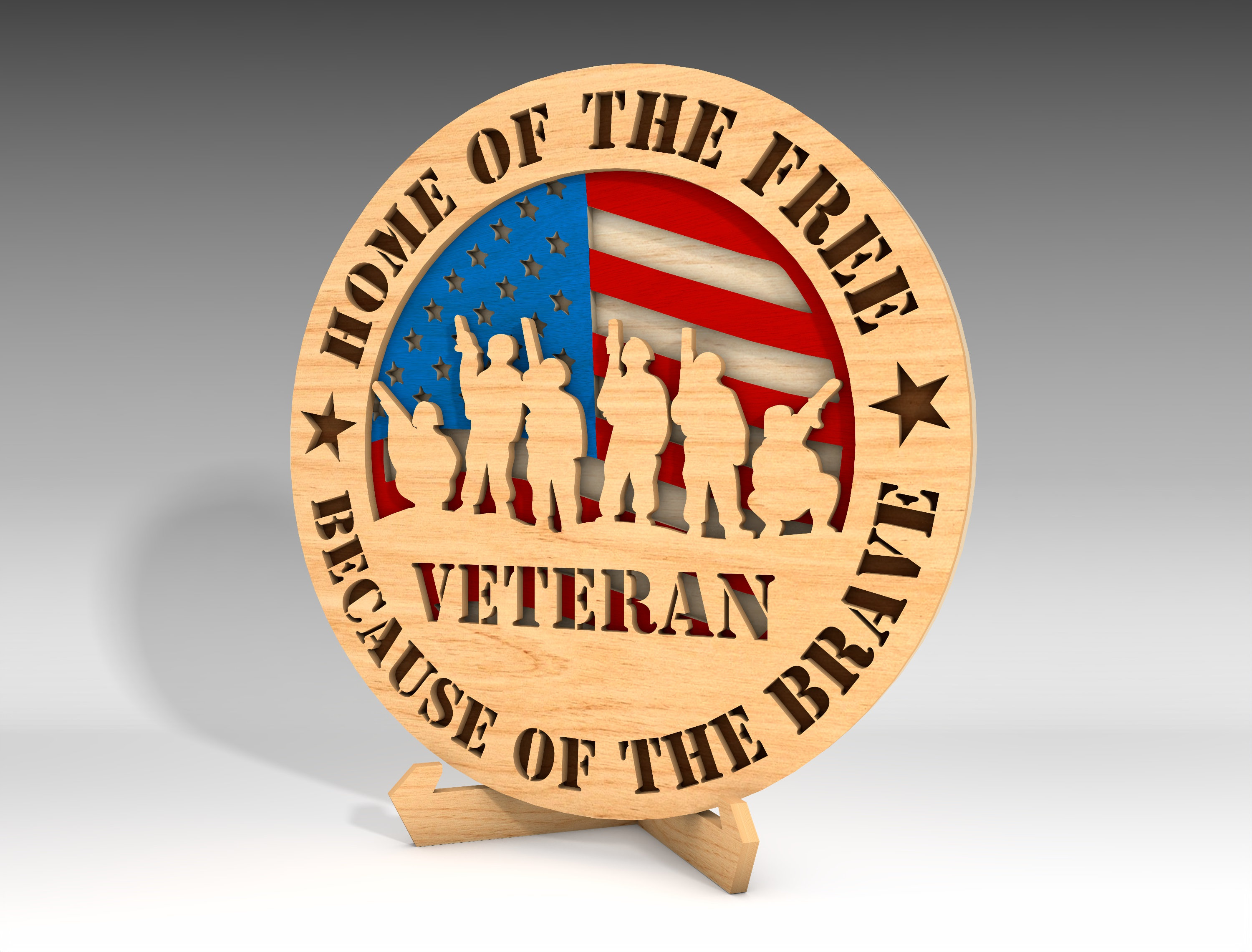 United States Veteran Stands Lasercut Svg, USA Flag Lasercut, 3D Standing  Veteran Svg, Independence Day Table Top Decor - Etsy