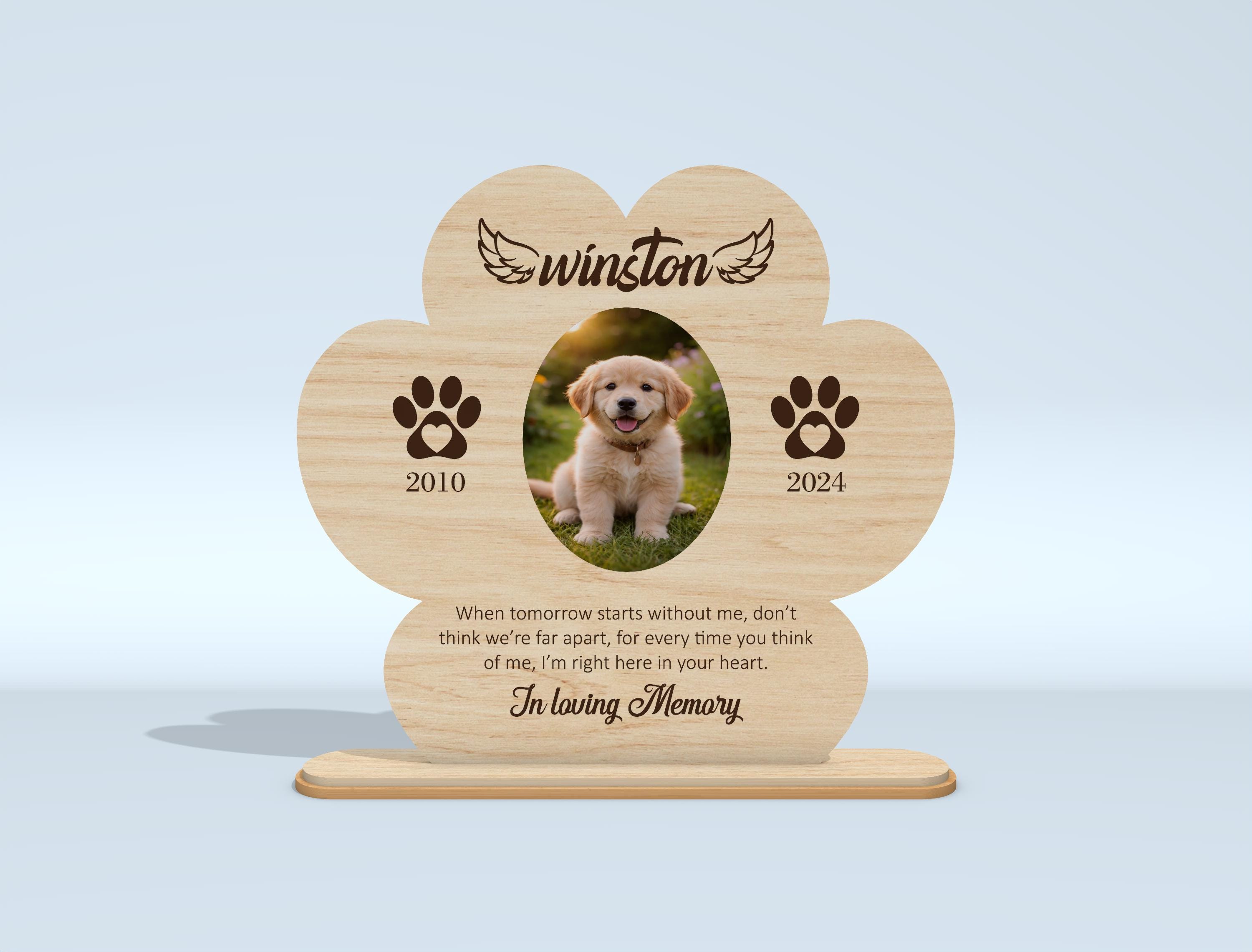 Pet Memorial SVG Bundle Laser Cut File, Dog Loss Gift SVG, Paw Print ...