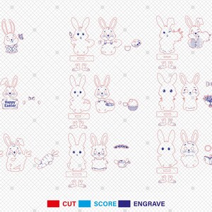 Easter Bunny Shelf Sitters SVG Laser Cut File, Wooden Dangling Leg ...