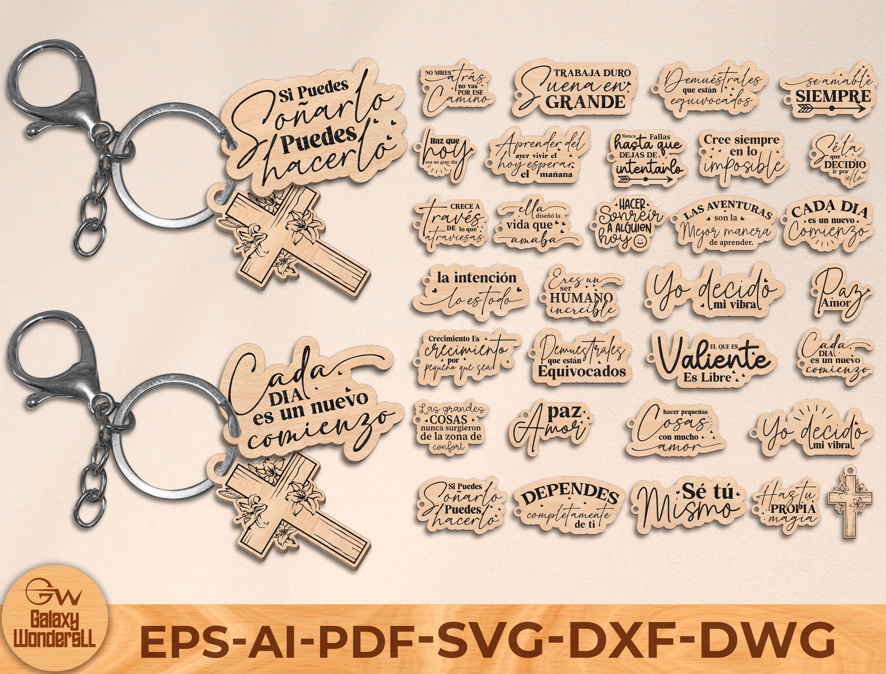Christian Keychain Svg, Spanish Motivational Svg, Spanish Quotes