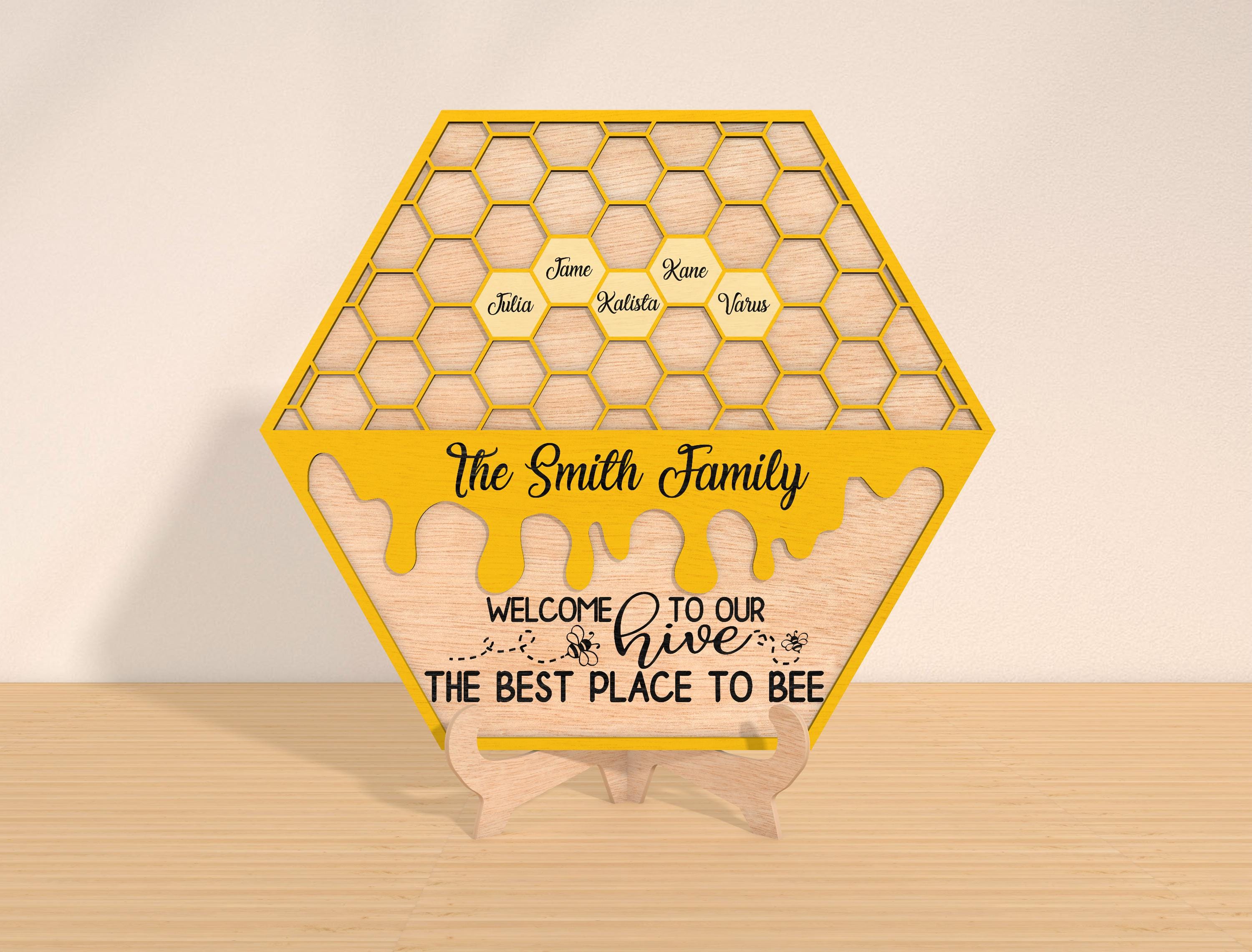 Personalized Bee Hive Family Wooden Sign, Mother's Day Gift Ideas ...