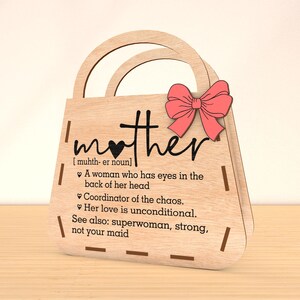 Mother's Day Bag SVG Bundle: Laser Cut Gift Box (Digital File) image 7